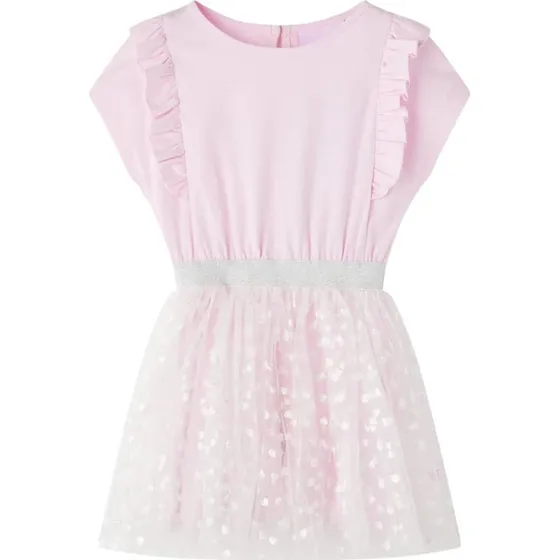 Lyserd flsekjole til brn str. 92