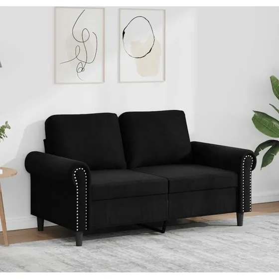 2-personers fljlssofa 120 cm - Sort