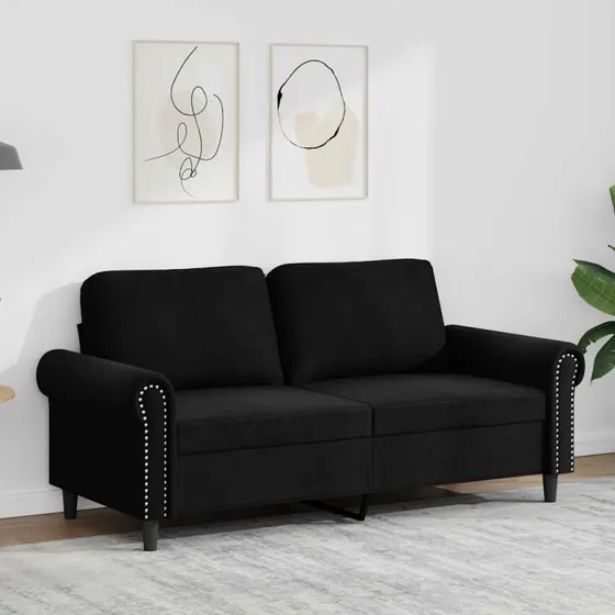 2-personers sofa 140 cm i sort fljl