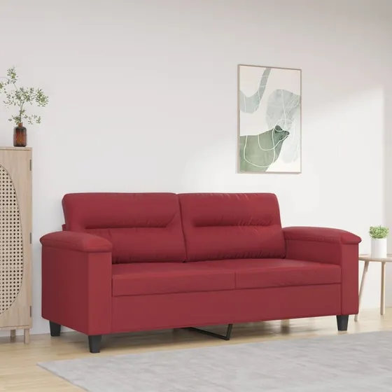 2-personers sofa 140 cm, vinrd kunstlder