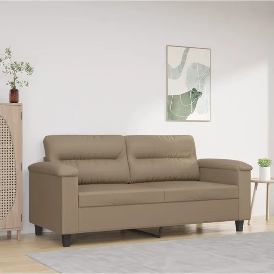 2-personers sofa 140 cm - kunstlder cappuccino