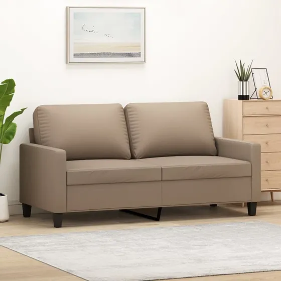 2-personers sofa 140 cm i kunstlder  Cappuccino