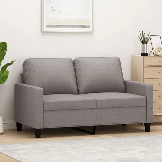 2-personers sofa 120 cm i gråbrunt stof
