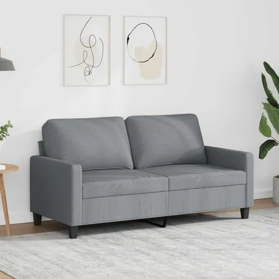 2-personers sofa 140 cm - lysegrå stof
