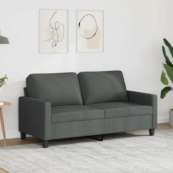 vidaXL 2-personers sofa 140 cm mørkegrå stof