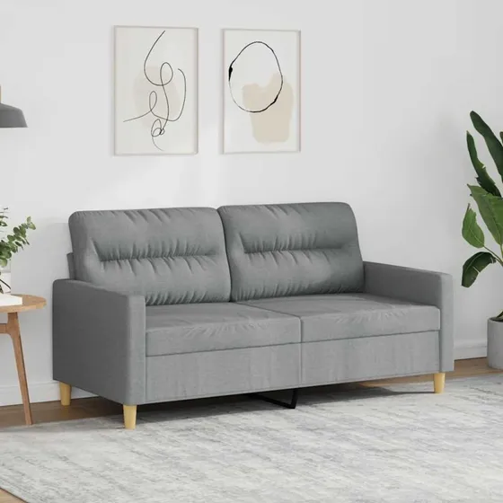 2-personers sofa 140 cm, lysegrå stof