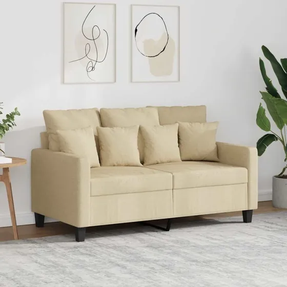 2-personers sofa 120 cm i creme stof – komfort & robust