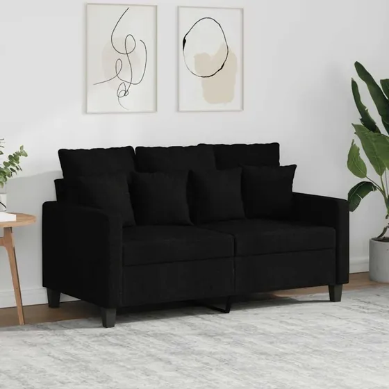 2-personers sofa 120 cm i sort stof