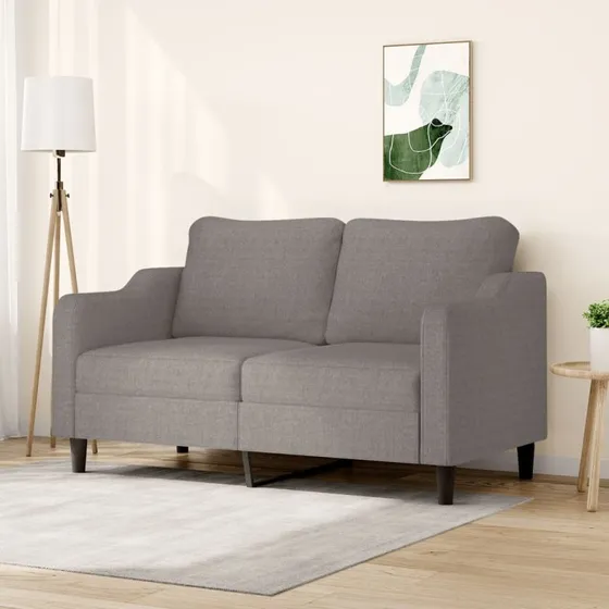 2-personers sofa 140 cm i grbrunt stof