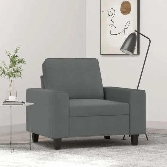 Lænestol 60 cm stof mørkegrå - komfortabel & robust