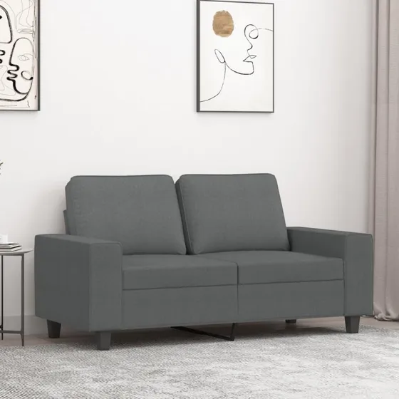 2-personers sofa 120 cm i mørkegrå stof