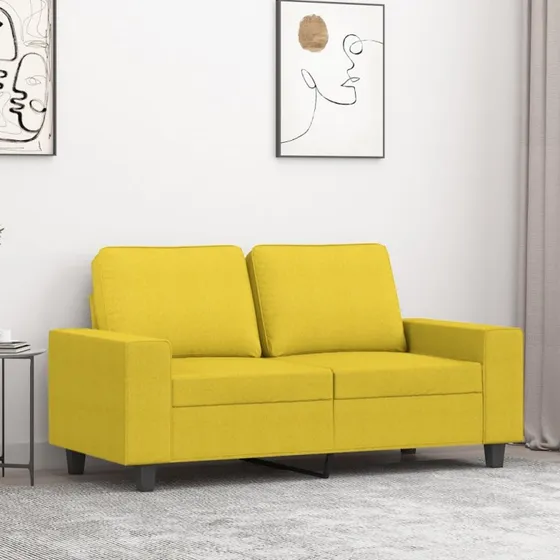 vidaXL 2-personers sofa 120 cm stof - lysegul