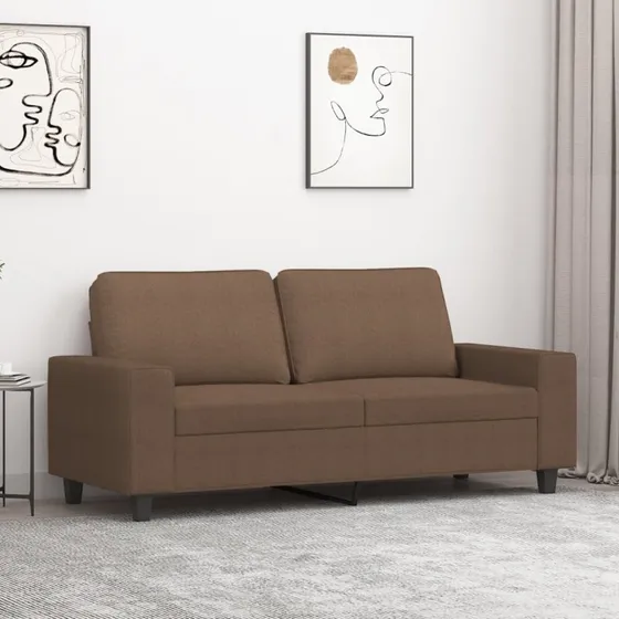 2-personers sofa 140 cm stof brun – komfort & robust