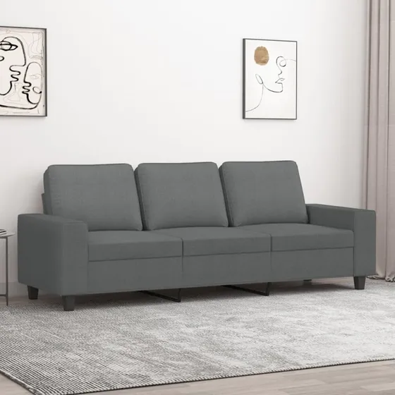 3-personers sofa 180 cm mørkegråt stof