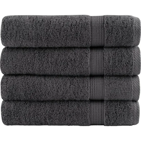 SOLUND Premium håndklæder 4 stk 70x140 cm 600 gsm - Antracit