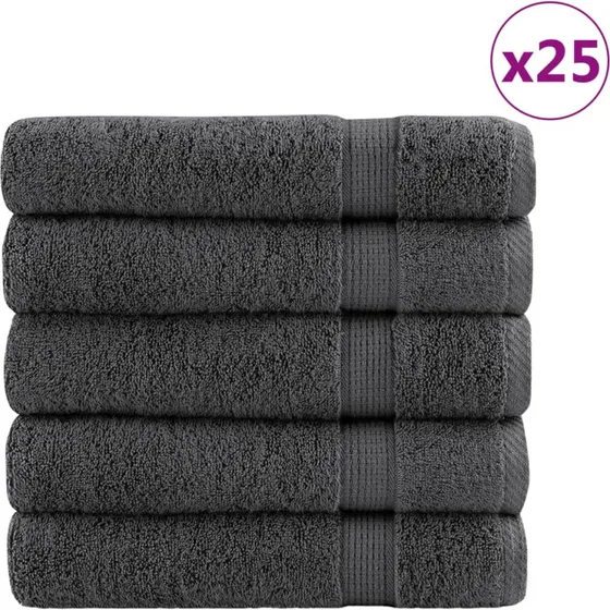 SOLUND Premium badehndklder 25 stk 70x140 cm antracit