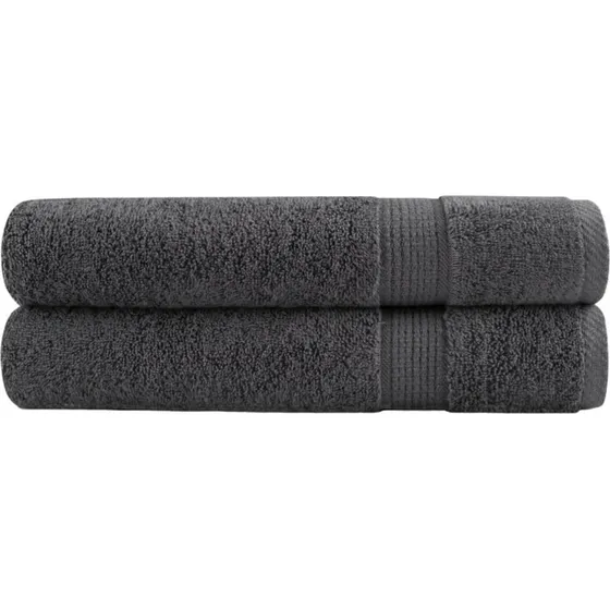 SOLUND Premium badehndklder 2 stk 100x200 cm, 600 gsm - antracit
