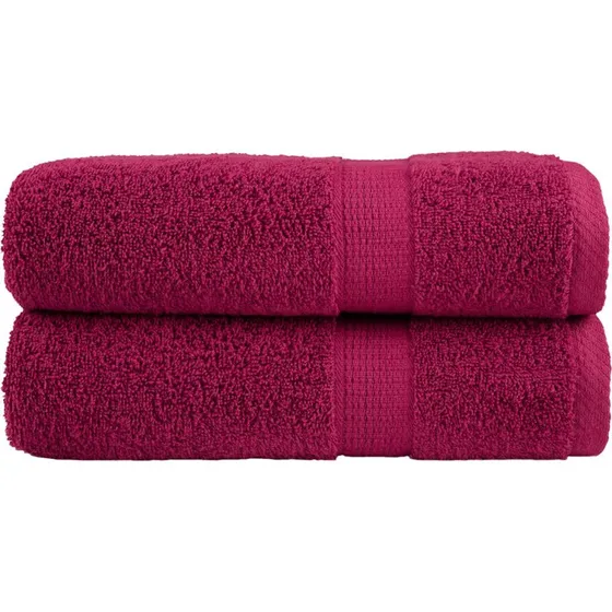 SOLUND Premium badehåndklæder 2 stk 70x140 cm 600 gsm bordeaux
