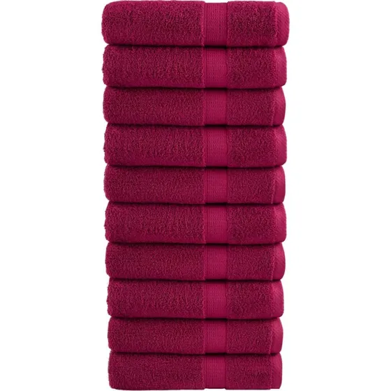 SOLUND Premium badehndklder 10 stk 100x150 cm  Bordeaux