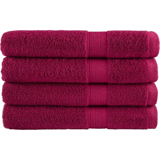 Saunahndklder SOLUND 4 stk 80x200 cm 600 gsm  Bordeaux