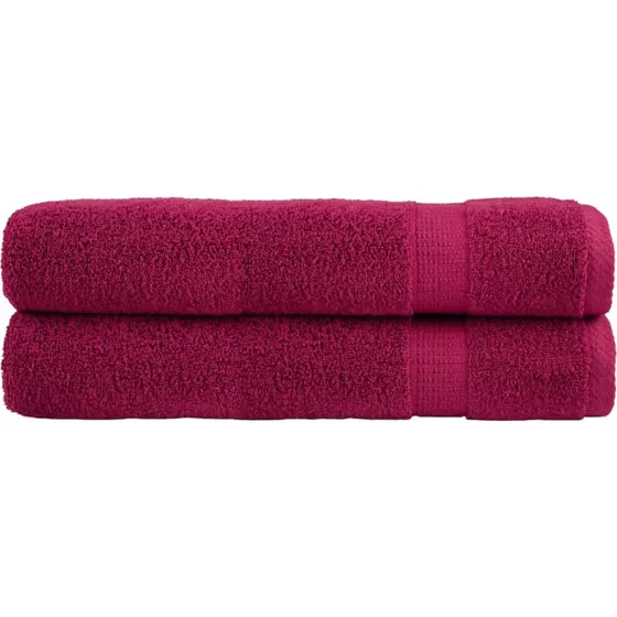 Premium hndklder SOLUND 2 stk 100x200 cm 600 g/m - Bordeaux