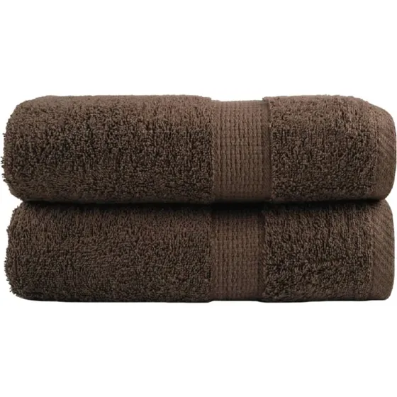 SOLUND vaskehåndklæder 2 stk 30x30 cm brune 600 g/m²