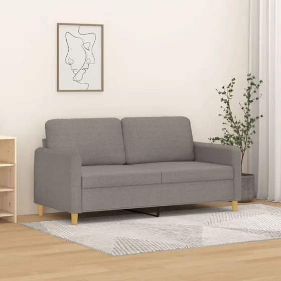 2-personers sofa 140 cm i gråbrunt stof