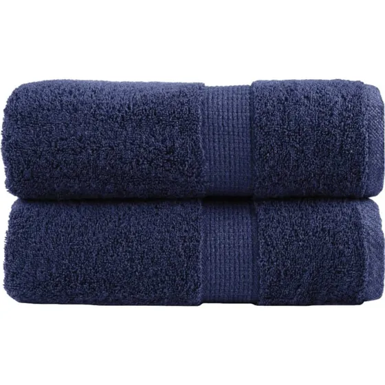 Premium vaskehndklder SOLUND 2 stk  marinebl 30x30 cm 600 gsm