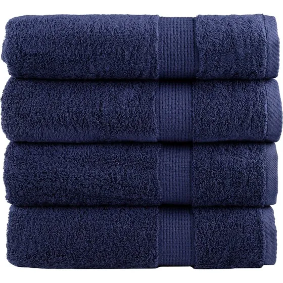 SOLUND Premium håndklæder 4 stk 50x100 cm 600 gsm - marine