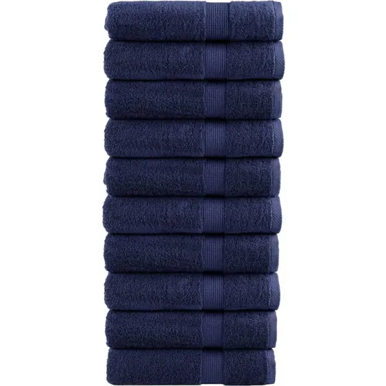 SOLUND Premium hndklder 10 stk 50x100 cm 600 gsm - marinebl