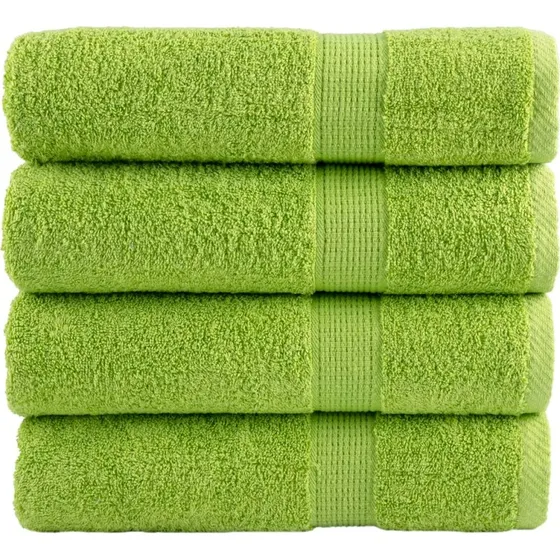 SOLUND premium badehndklder 4 stk 100x150 cm 600 g/m  blegrn