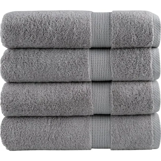 SOLUND Premium badehåndklæder 4 stk 70x140 cm 600 g/m² - Grå