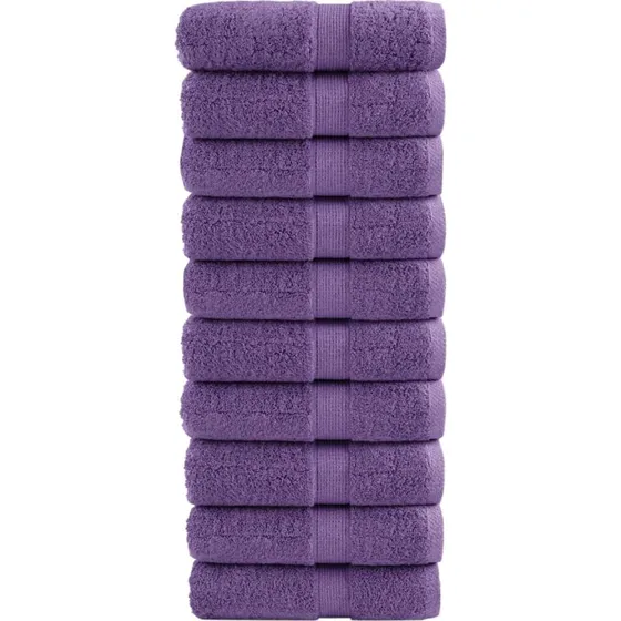 Premium vaskehndklder SOLUND 10 stk - lilla 30x30 cm, 600 gsm