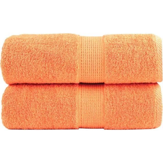 SOLUND premium vaskehndklder 2 stk orange 30x30 cm 600 gsm