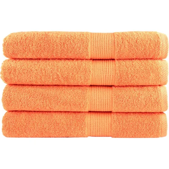 SOLUND saunahndklder 4 stk 80x200 cm 600 g/m - Orange