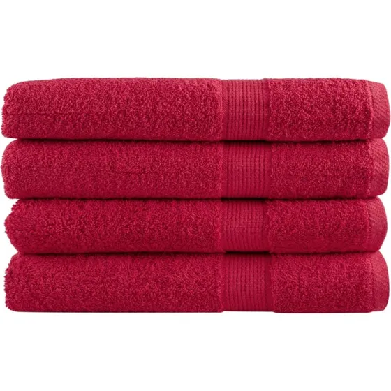 Saunahndklder SOLUND 4 stk 80x200 cm 600 g/m - Rd