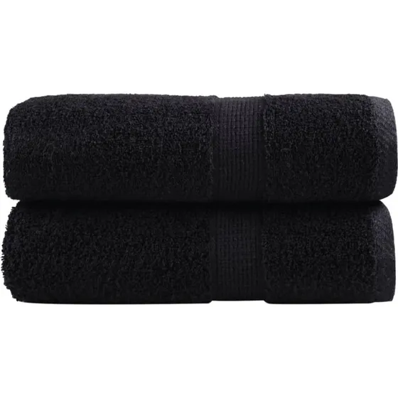 SOLUND Premium vaskehåndklæder 2 stk. - 30x30 cm, 600 GSM, sort