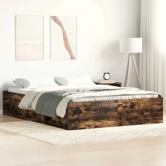 Sengeramme 120x200 cm i røget egetræ