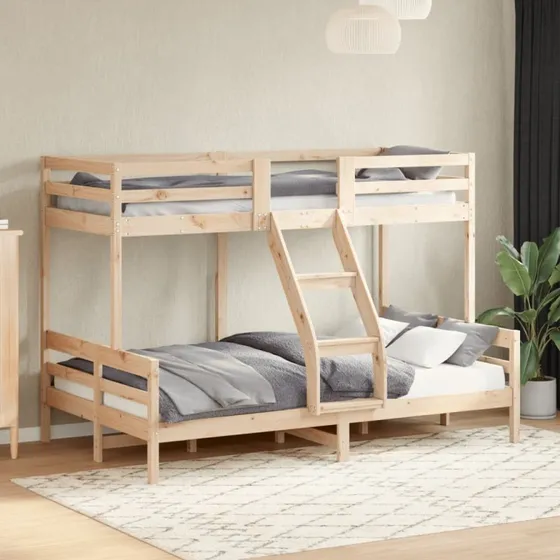 Køjeseng i massivt fyrretræ 90x200/120x200