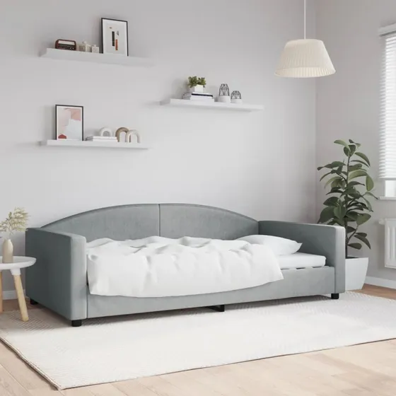 Daybed 100x200 cm stof lysegr  2-i-1 sovesofa