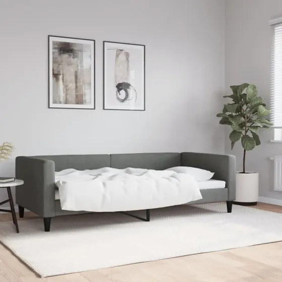 Daybed 90x200 cm stof mrkegr  2-i-1 sovesofa