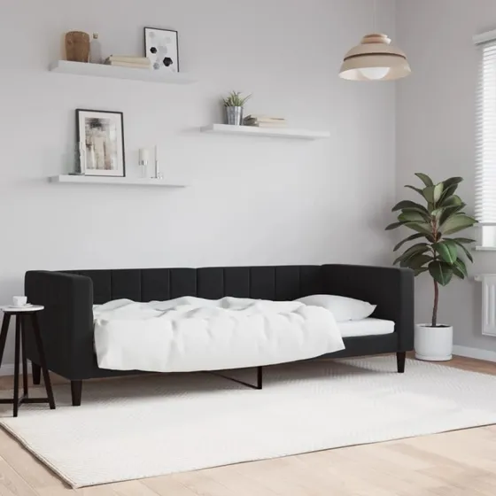 Daybed 80x200 cm velour - Sort