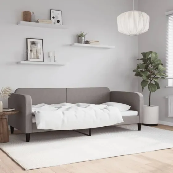 Daybed 90x200 cm stof - gråbrun