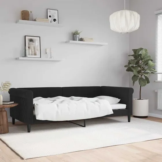 Daybed 90x190 cm velour - sort