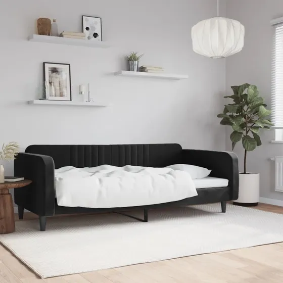 Daybed 100x200 cm velour - Sort