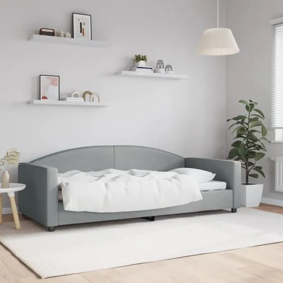 Daybed 90x200 cm i lysegråt stof