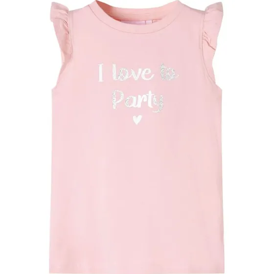 Lyserd T-shirt til brn str. 104 med flser