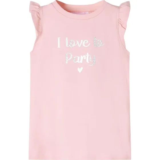 Lyserd T-shirt til brn med flser, str. 116