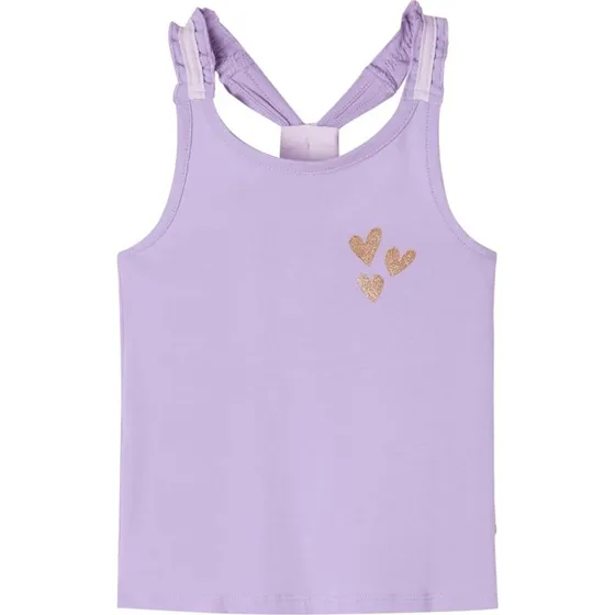 Purple tanktop til brn str. 92  glitrende hjerter