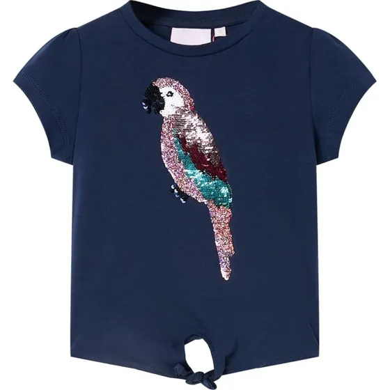 Brne-T-shirt str. 128  Marinebl, kortrmet